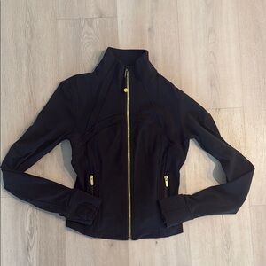 Lululemon Define Cropped Jacket in Black with Gold Zippers